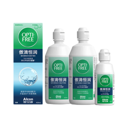 爱尔康 傲滴第三代恒润隐形眼镜护理液420ml*2瓶+90ml