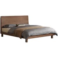 源氏木语实木床高床头大板床黑胡桃木大床家用悬浮床