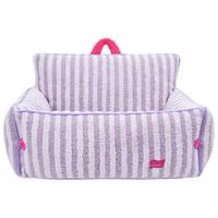 zeze 宠物沙发猫窝冬季保暖可拆洗狗窝四季通用小狗小型犬多猫可用 紫色宠物沙发床 四季通用