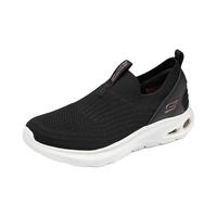 斯凯奇（Skechers）软底网面健步鞋女士一脚蹬休闲运动鞋117440 黑色/BLK 35
