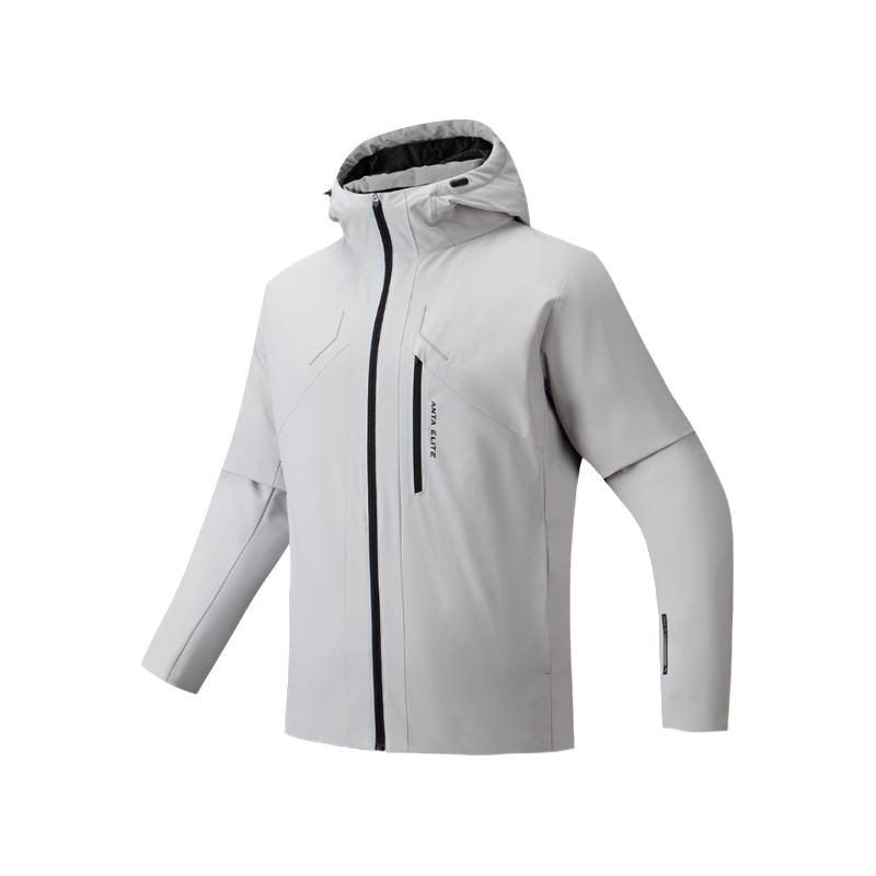 安踏精英系列羽绒服丨短款运动羽绒男冬季保暖防泼水鹅绒服外套