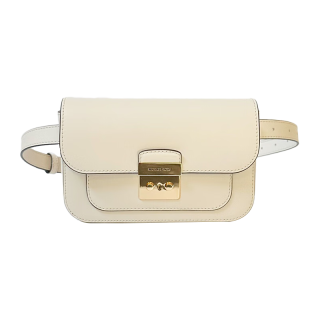 MICHAEL KORS 迈克.科尔斯（MICHAEL KORS）MK女包Sloan Editor系列牛皮翻盖腰包35R3GS9N1L LTCREAM