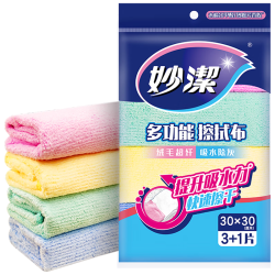 妙潔 超细纤维抹布 4片