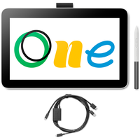 wacom 和冠 One DTH134数位屏手绘屏高清简易多彩套装新品触控全贴合屏