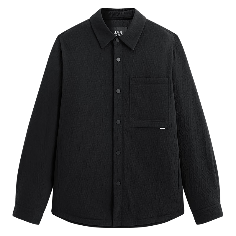  PEACEBIRD/太平鸟 保暖 男士轻薄羽绒服  黑色 第一批 L