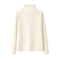 班尼路S&K系列深麻灰圆领长袖上衣2025秋季显瘦保暖打底衫女