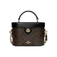 COACH 女包奢侈品包包轻奢经典盒子包 78277IMAA8深棕色