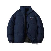 马克华菲(FAIRWHALE)秋冬季立领棉服男舒适亲肤保暖美式面包服简约印花潮流百搭款外套 【立领棉服】-咖#JMK红爱心熊 L
