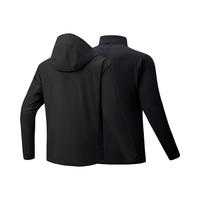 安踏王一博同款水壳三合一冲锋衣秋冬季男女户外登山服两件套硬壳外套 【水壳3.0加绒款】基础黑6601-5 加厚保暖 M （男170/女165）