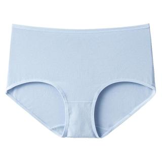 松山棉店 女士纯棉中腰内裤加长裆裸睡透气不夹臀新疆棉女生三角裤3条
