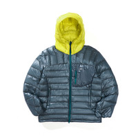 户外800蓬90白鸭绒撞色3L无胆防绒可收纳内胆羽绒服 天体蓝 L