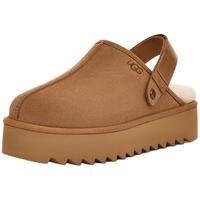 秋冬女士纯色厚底魔术贴束带穆勒鞋包头鞋1166734栗色