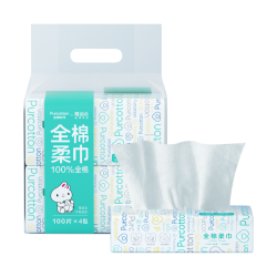 全棉时代 100%全棉柔巾一次性洗脸巾干湿两用