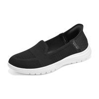 斯凯奇Skechers Slip ins闪穿低帮鞋女鞋136541 黑色/白色/BKW 36