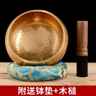 藏村铜颂钵佛音碗钵音钵静心瑜伽尼泊尔手工头疗声音铜颂钵盂摆件