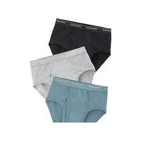 佐丹奴内裤男装纯棉品牌宽橡筋腰针织三角内裤18174013 38黑/中花灰/蓝 M