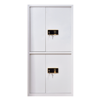 中伟电子保密柜文件柜档案柜保险柜双保险密码柜指纹锁灰白通双节带暗抽加厚款