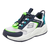 Skechers斯凯奇男童鞋板鞋运动鞋405256L 透气/白色/海军蓝色/WNV 30