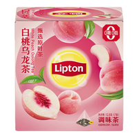 立顿（Lipton）热泡果茶白桃乌龙茶花草花果茶独立三角茶包7包12.6g 【实惠装】白桃乌龙茶7包装