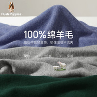 暇步士（Hush Puppies）【柔软轻盈】男装2025秋冬简约温暖舒适套头羊毛衫 墨蓝色 XL