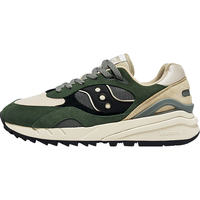 saucony 索康尼 SHADOW 6000RE休闲鞋男女冬季板鞋男轻便厚底增高男运动鞋 绿米黑4 43码