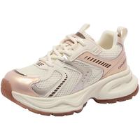 百丽银色老爹鞋女休闲鞋B4P1DCM4 粉色 37