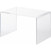 SHIMOYAMA 霜山 亚克力化妆品置物架厨房收纳架桌面透明塑料分隔架手办展示架 L号-1个装(26*17.5*16cm)