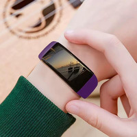 【首单立减】智能手环运动测血糖血氧血压心率睡眠男女多功能计步适用iOS 安卓 紫色弧形彩色大屏升级版