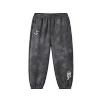 马骑顿（MQD）男童25春学院风潮酷穿搭运动休闲卫裤跑步针织裤 水泥灰 130