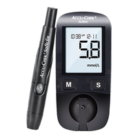 罗氏活力血糖仪血糖监测免调码检测仪试纸套装家用测血糖仪 活力血糖仪+乐采采血笔