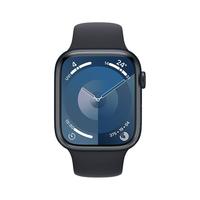 Apple 苹果 Watch Series 9 智能手表 GPS+蜂窝网络款 45mm 午夜色铝金属表壳 午夜色橡胶表带 M/L MRP63CH/A