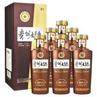 茅台贵州大曲 酱香型白酒 高度酒水 53度 500mL 6瓶 大曲80年代