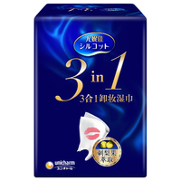 尤妮佳 舒蔻 3in1刺梨果保湿卸妆湿巾 王一博同款温和洁面柔肤养肤 大尺寸一次性便携装 20片