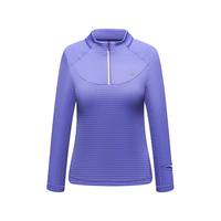 必迈（bmai）跑步魔方保暖长袖v4运动T恤女速干排湿秋冬防风保暖上衣女 雪青紫 2XL 【女款】