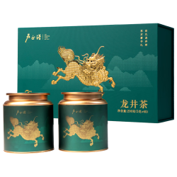 卢正浩 明前龙井一级双罐茶叶绿茶 200g礼盒装