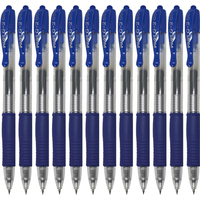 PILOT 百乐 BL-G2系列 BL-G2-5-L 按动中性笔 蓝色 0.5mm 12支装