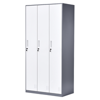 ZHONGWEI 中伟 更衣柜铁皮柜健身房浴室员工职员柜薄边三门更衣柜