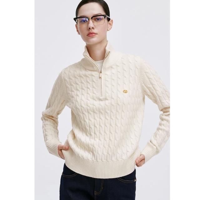 GIOVANNI VALENTINO 25年秋冬新款职场通勤高级感亲肤绞花女士羊毛衫