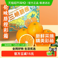 誉福园 秭归伦晚脐橙彩箱4.5斤装新鲜橙子应季水果酸甜多汁