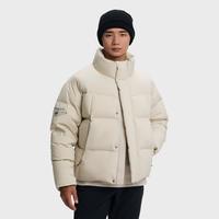 HOTSUIT 冬季立领保暖短款羽绒服男宽松舒适防风羽绒外套潮流百搭面包服男