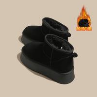 金狐狸 雪地靴女2025秋冬新款百搭加绒雪地靴圆头保暖靴子女靴女鞋