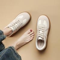 金狐狸 德训鞋女春秋2025新款百搭显脚小轻便厚底复古运动休闲鞋女鞋