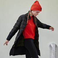 思凯乐 潮牌户外鹅绒服中长款保暖羽绒服女