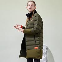 思凯乐 潮牌户外鹅绒服中长款保暖羽绒服女
