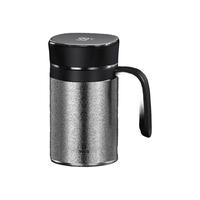 清水（SHIMIZU）纯钛保温杯泡茶高档智能温显男士茶水分离带把手送人礼盒包装 纯钛保温杯-礼盒装 480ml