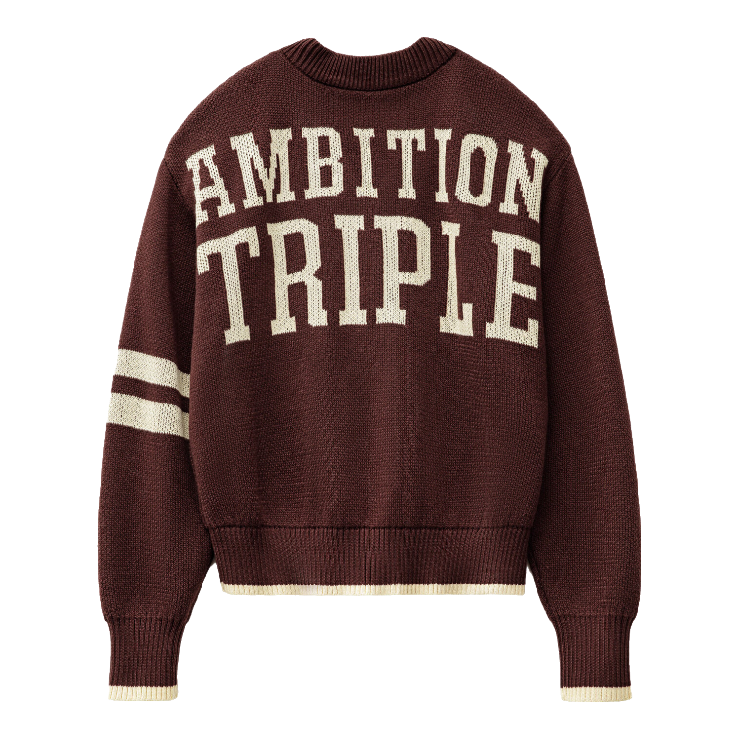 马登 MADEN美式复古长袖棕色V领针织开衫外套上衣宽松撞色毛衣女士秋冬 榛子棕 L