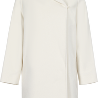 MAXMARA 女士纯色绵羊毛直筒连帽大衣
