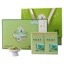 西湖之珠 龙井茶明前特级250g绿茶 茶叶2025新茶礼盒装送人