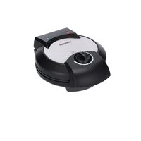 华夫饼机，带有不粘涂层的经典心形华夫饼机，节省空间的心形华夫饼机，功率约 1,300 W，黑色/不锈钢，WA 2103