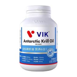 vik 88vip:VIK纯南极磷虾油60粒56%海洋磷脂金标800深海鱼油升级高纯度强吸收Omega-3DHAepa虾青素